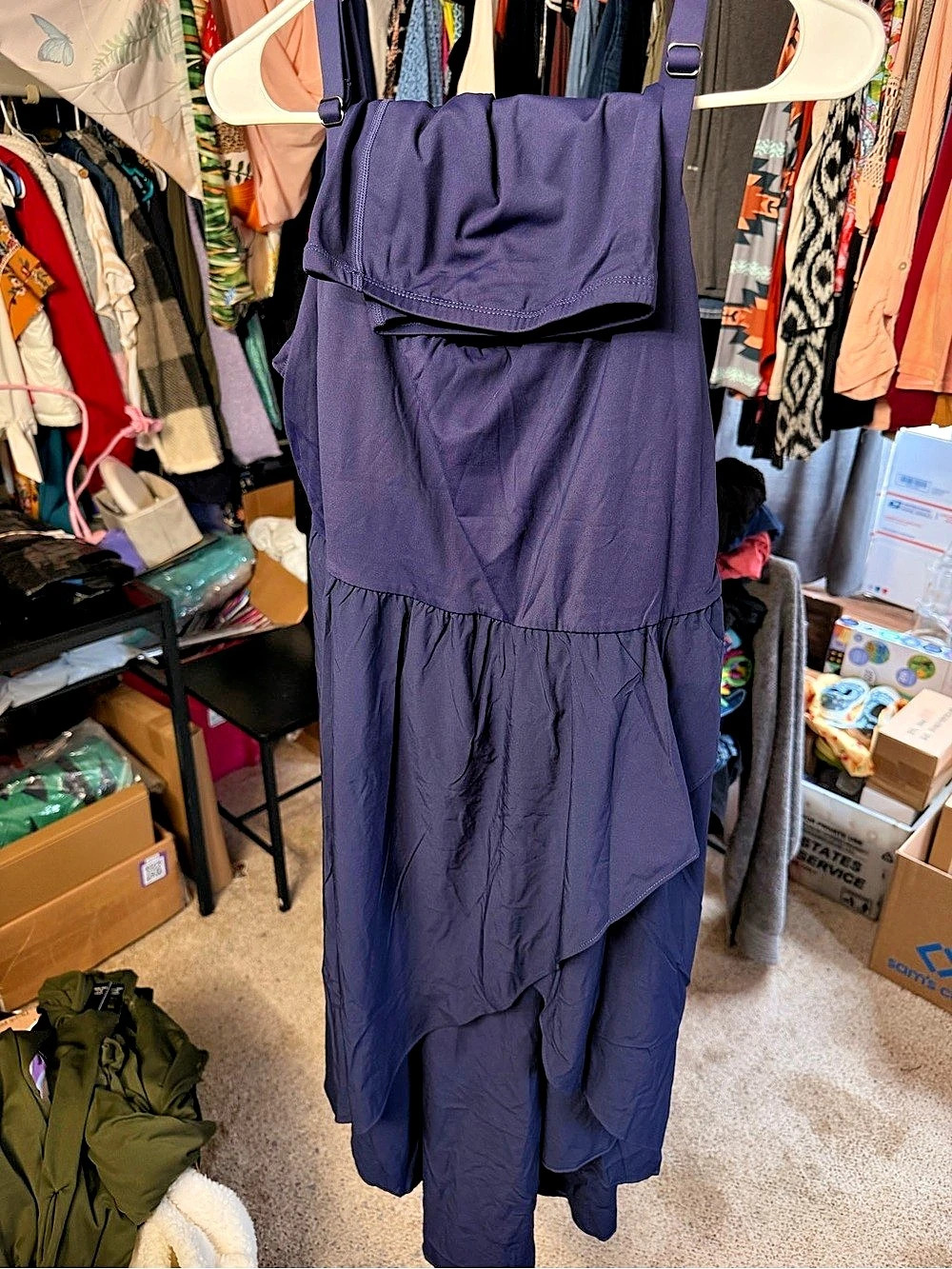 Halara SoftlyZero Plush Backless Active Dress in Purple